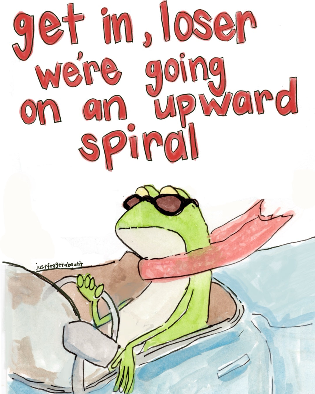Upward Spiral Greeting Cards