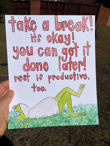 Rest is Productive Art Print
