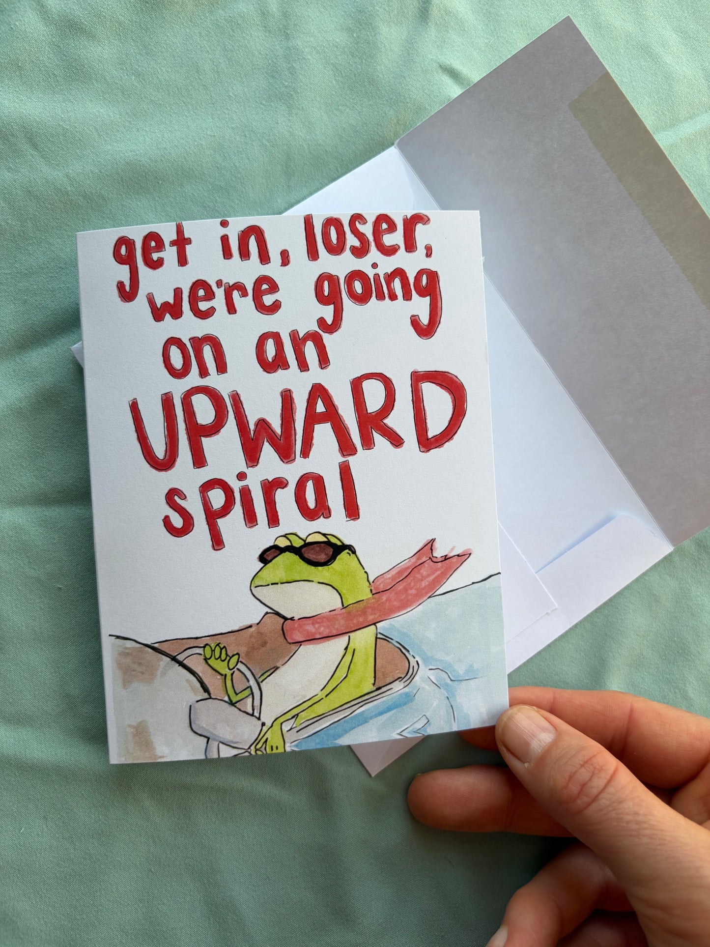 Upward Spiral Greeting Cards