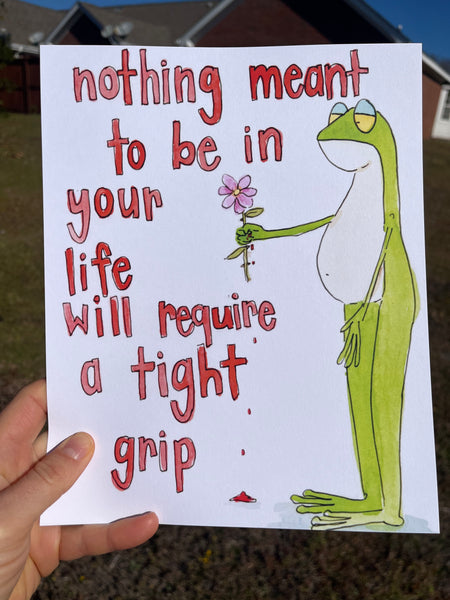 Tight Grip Art Print