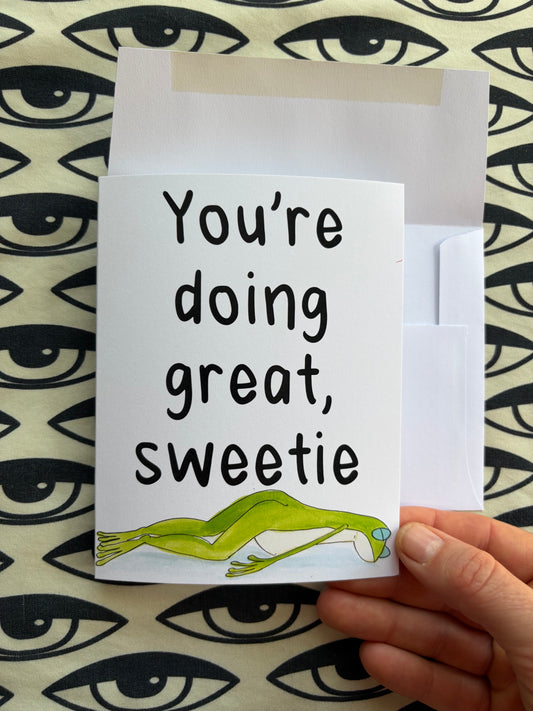 You’re doing Great greeting card