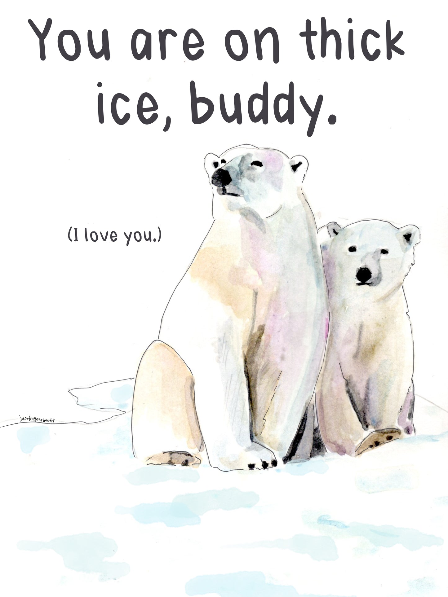Thick Ice Greeting Card