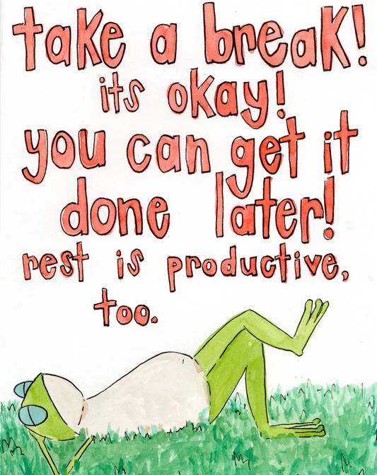 Rest is Productive Art Print