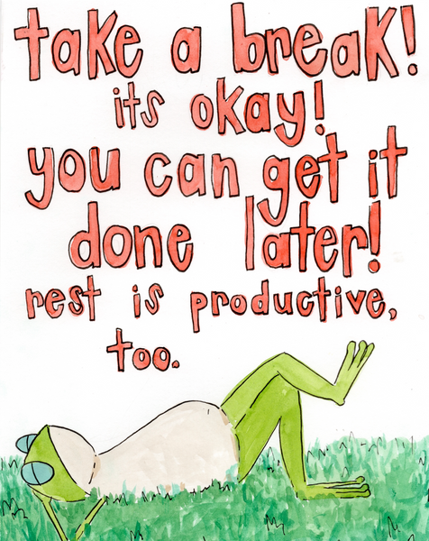 Rest is Productive Art Print